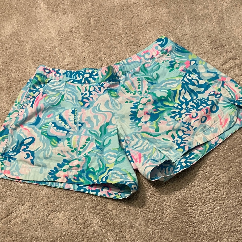 Lilly Pulitzer Blue and Pink Patterned Shorts